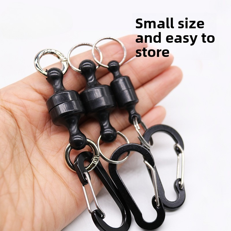 Fishing Gloves - Clip à boucle magnétique noire pour