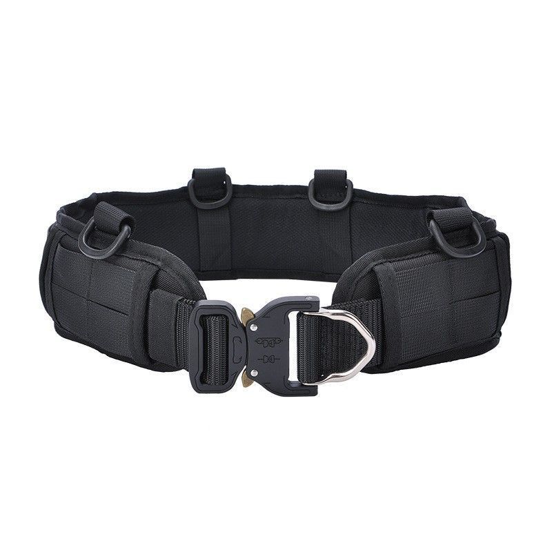 Fishing Belt - Ceinture de pêche tactique rembourrée noire,